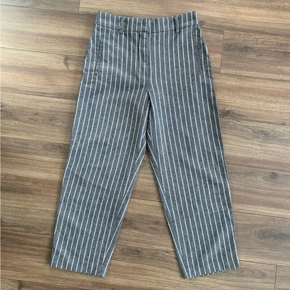 Wilfred wool Gray Pinstripe Chinos women’s size 8 - Picture 1 of 7
